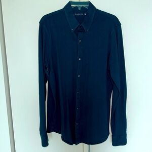 Abercrombie and Fitch teal/blue long sleeve button-down size large